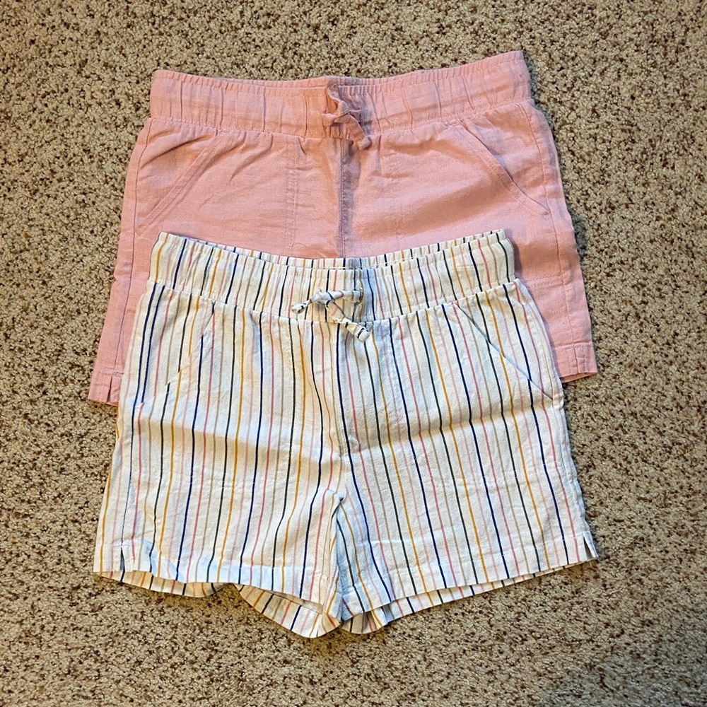 Set of 2 girls linen shorts